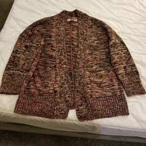 Multi-Color Acrylic Cardigan Sweater